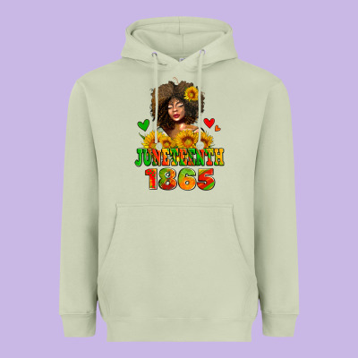 Afro Woman Juneteenth 1865 Heavyweight Hoodie Designed By Adodesignshop