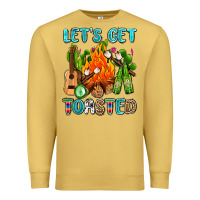 Antique Gold let's get toasted with camp fire Premium Sweatshirt - AdoDesignShop
