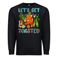 Black let's get toasted with camp fire Premium Sweatshirt - AdoDesignShop