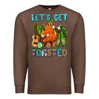 Chestnut let's get toasted with camp fire Premium Sweatshirt - AdoDesignShop