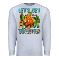 Heather Grey let's get toasted with camp fire Premium Sweatshirt - AdoDesignShop