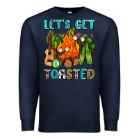 Navy let's get toasted with camp fire Premium Sweatshirt - AdoDesignShop