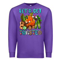 Purple let's get toasted with camp fire Premium Sweatshirt - AdoDesignShop