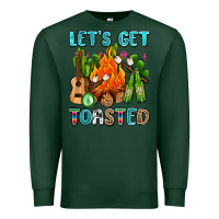 Sports Green let's get toasted with camp fire Premium Sweatshirt - AdoDesignShop