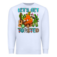 White let's get toasted with camp fire Premium Sweatshirt - AdoDesignShop