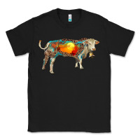 Black charolais bull with desert and leopard Classic Tee - RanaPortraitStore