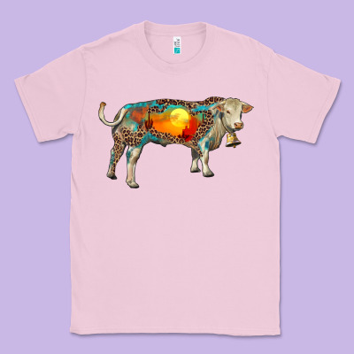 Charolais Bull With Desert And Leopard Classic Tee Designed By Ranaportraitstore
