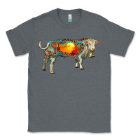 Charcoal Heather charolais bull with desert and leopard Classic Tee - RanaPortraitStore