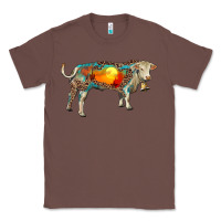 Chestnut charolais bull with desert and leopard Classic Tee - RanaPortraitStore
