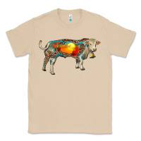 Mushroom charolais bull with desert and leopard Classic Tee - RanaPortraitStore