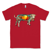 Red charolais bull with desert and leopard Classic Tee - RanaPortraitStore