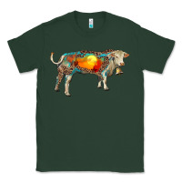 Sports Green charolais bull with desert and leopard Classic Tee - RanaPortraitStore