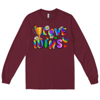Burgundy love wins Long Sleeve Tee - Zillion Design Studio