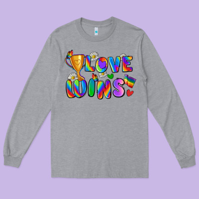 Love Wins Long Sleeve Tee Designed By Zillion Design Studio