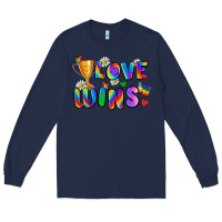 Navy love wins Long Sleeve Tee - Zillion Design Studio
