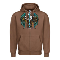 Chestnut western wings cross Zipper Hoodie - RanaPortraitStore