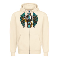 Sandshell western wings cross Zipper Hoodie - RanaPortraitStore