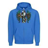 True Royal western wings cross Zipper Hoodie - RanaPortraitStore