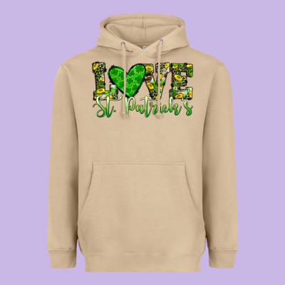 Love St Patrick S Heart Heavyweight Hoodie Designed By Jahusdesignshop