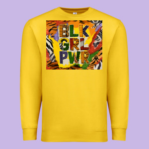 Black Girl Power Tumbler Premium Sweatshirt Designed By Bundleandbundleshop