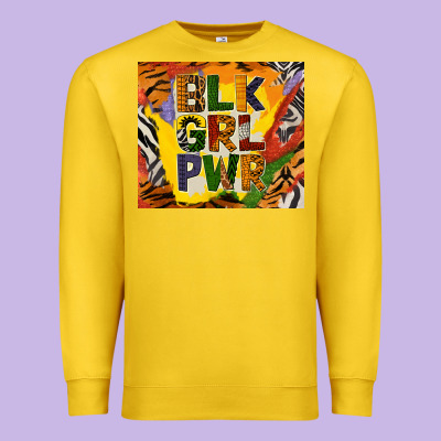 Black Girl Power Tumbler Premium Sweatshirt Designed By Bundleandbundleshop