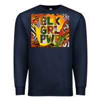 Navy black girl power tumbler Premium Sweatshirt - BundleAndBundleShop