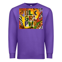Purple black girl power tumbler Premium Sweatshirt - BundleAndBundleShop