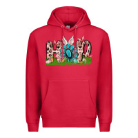 Cardinal hop rabbit Premium Hoodie - MaliasSmallBusiness