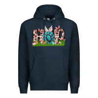 Navy hop rabbit Premium Hoodie - MaliasSmallBusiness