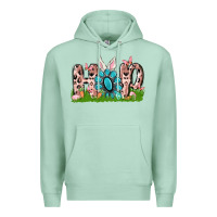 Seafoam hop rabbit Premium Hoodie - MaliasSmallBusiness