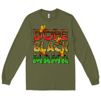 Army Green dope black mama with butterflies Long Sleeve Tee - texasbilliewilder