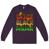 Plum dope black mama with butterflies Long Sleeve Tee - texasbilliewilder