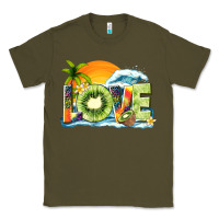 Army Green love kiwi summer Classic Tee - texasbilliewilder