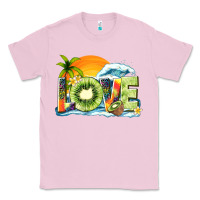 Bubblegum Pink love kiwi summer Classic Tee - texasbilliewilder