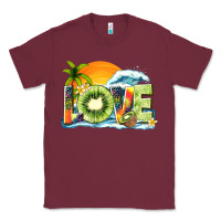 Burgundy love kiwi summer Classic Tee - texasbilliewilder