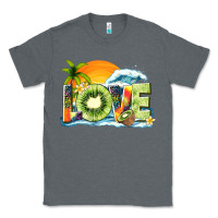 Charcoal Heather love kiwi summer Classic Tee - texasbilliewilder