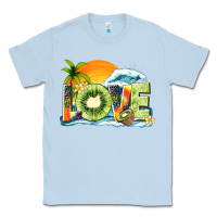 Dusty Blue love kiwi summer Classic Tee - texasbilliewilder