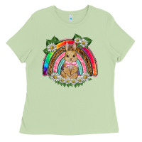 Matcha easter rabbit rainbow Ladies Tee - BarkalooDesign