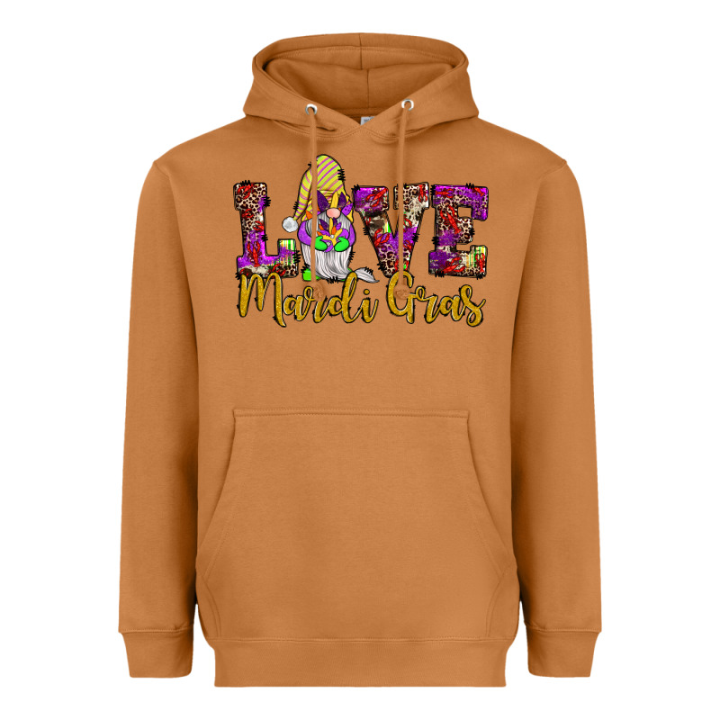 Love Mardi Gras Gnome Heavyweight Hoodie by JahusDesignShop | Teevron