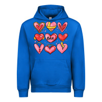 Cobalt sketch hearts Urban Hoodie - MaliasSmallBusiness