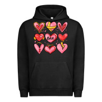 Pigment Black sketch hearts Urban Hoodie - MaliasSmallBusiness