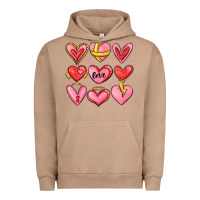 Pigment Burro sketch hearts Urban Hoodie - MaliasSmallBusiness