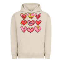 Pigment French Oak sketch hearts Urban Hoodie - MaliasSmallBusiness
