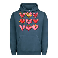 Pigment Midnight Navy sketch hearts Urban Hoodie - MaliasSmallBusiness