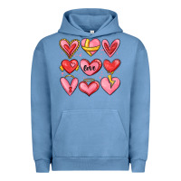Pigment Pebble Blue sketch hearts Urban Hoodie - MaliasSmallBusiness