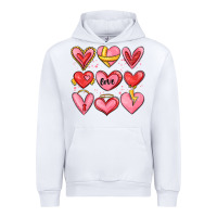White sketch hearts Urban Hoodie - MaliasSmallBusiness