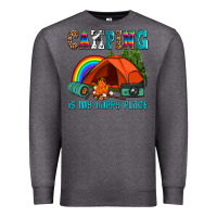 Camping Is My Happy  Place Premium Sweatshirt | Teevron