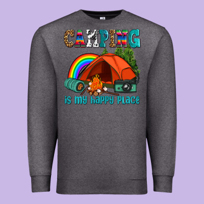 Camping Is My Happy  Place Premium Sweatshirt Designed By Adodesignshop