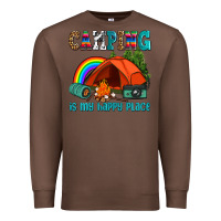 Chestnut camping is my happy  place Premium Sweatshirt - AdoDesignShop