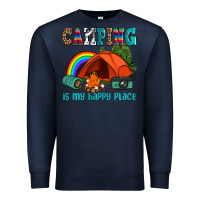 Navy camping is my happy  place Premium Sweatshirt - AdoDesignShop